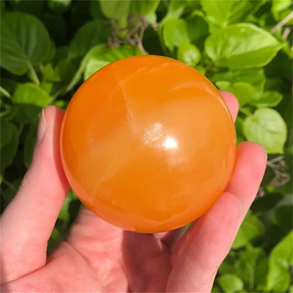 Orange Calcite Crystal Ball-ToShay.org