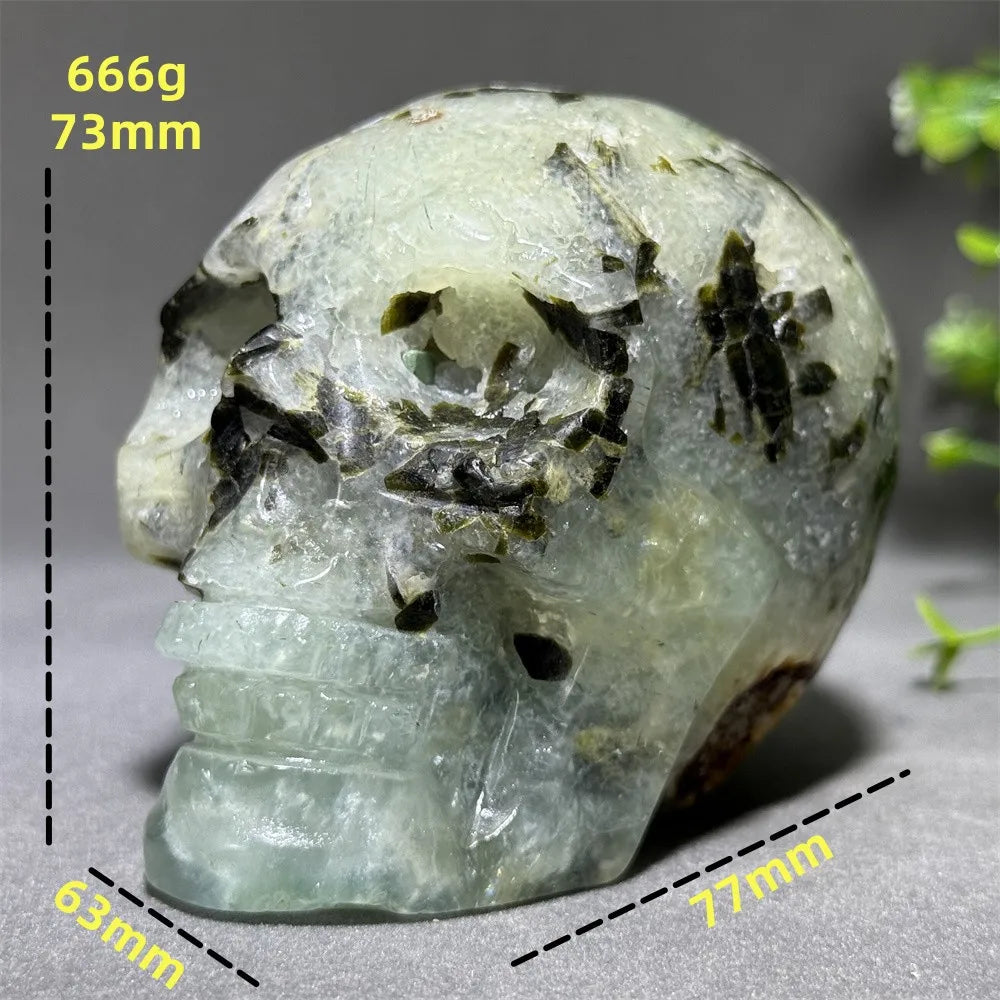 Green Grape Agate Skull-ToShay.org