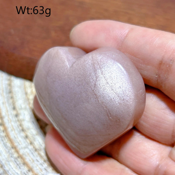 Orange Peach Moonstone Heart-ToShay.org