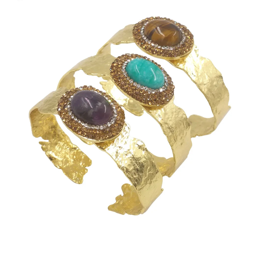 Mixed Crystal Cuff Bracelets-ToShay.org