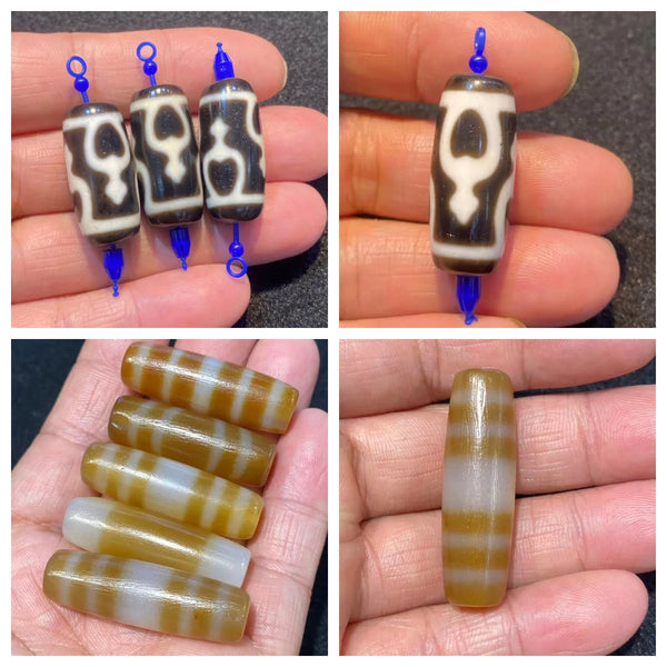 Tibetan Agate Dzi Beads-ToShay.org
