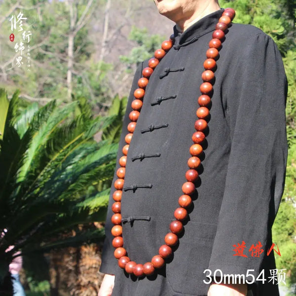Wood Pear Buddha Necklace-ToShay.org