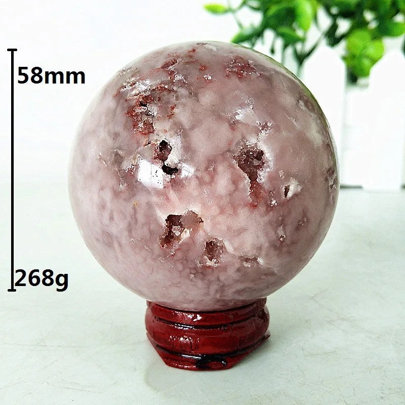 Pink Amethyst Geode Crystal Ball-ToShay.org