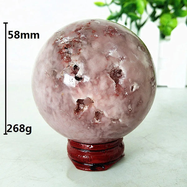 Pink Amethyst Geode Crystal Ball-ToShay.org