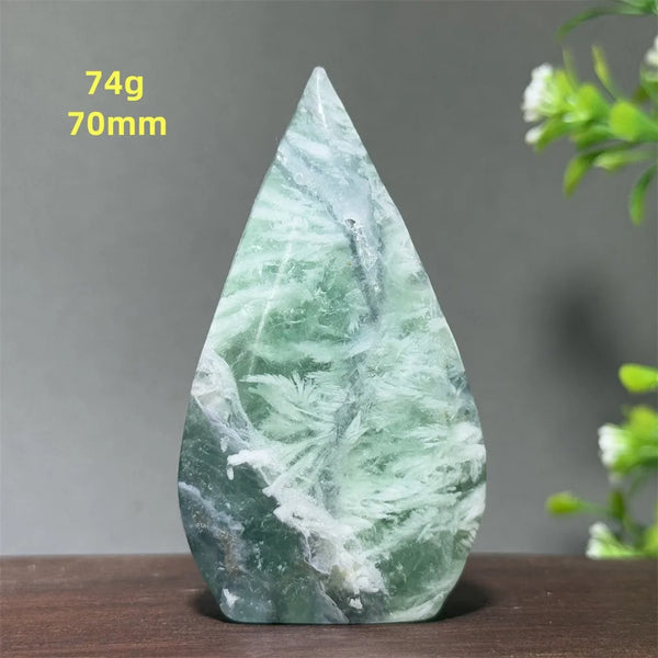 Green Feather Fluorite Torch-ToShay.org