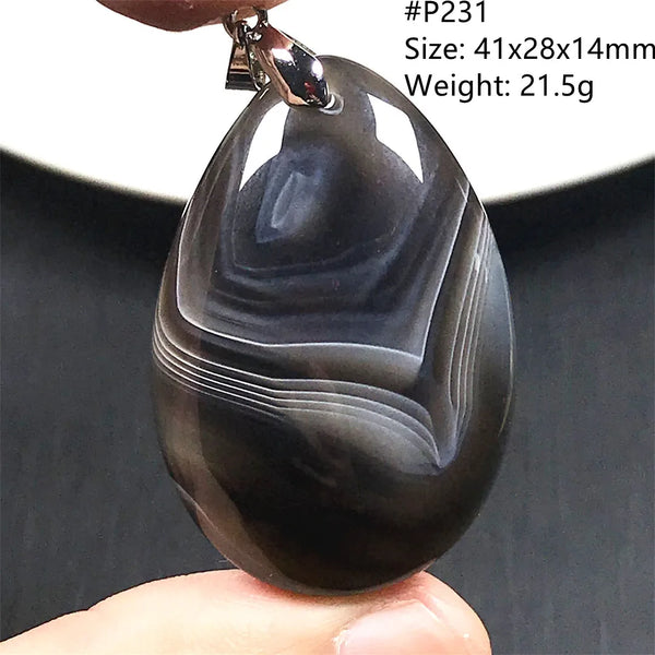 Black Lace Agate Pendant-ToShay.org