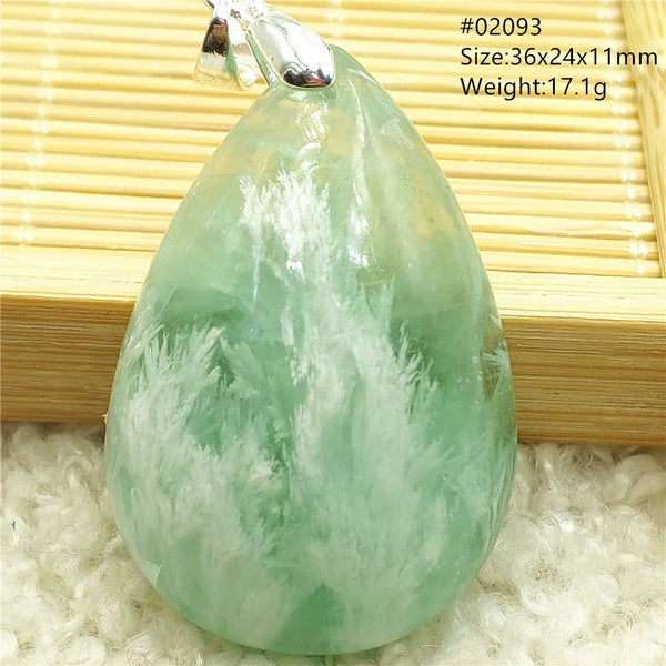Green Blue Fluorite Pendant-ToShay.org