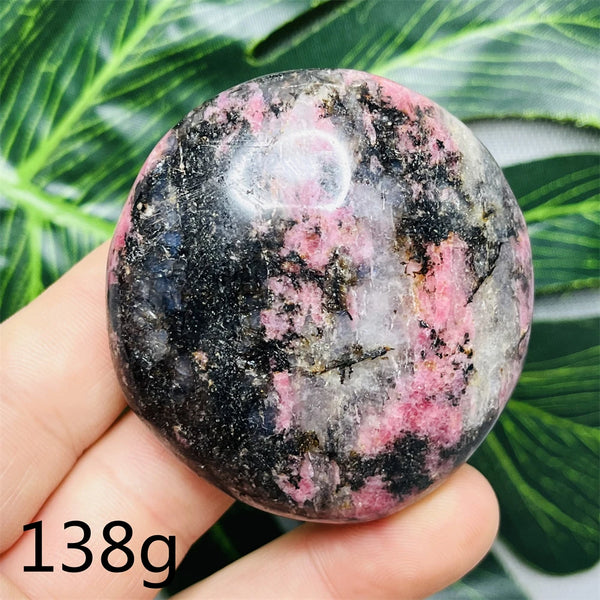 Pink Rhodonite Palmstone-ToShay.org