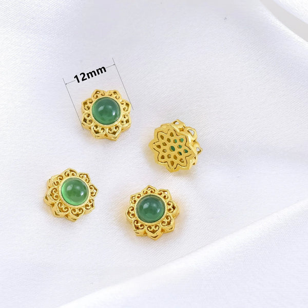 Gold Chrysoprase Bead-ToShay.org