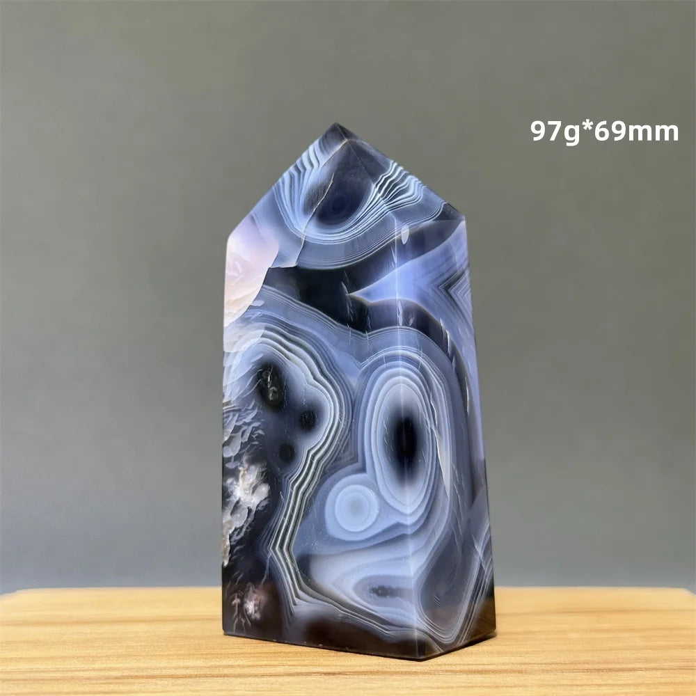 Blue Striped Agate Tower-ToShay.org