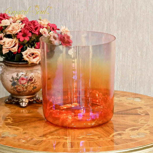 Orange Crystal Singing Bowl-ToShay.org