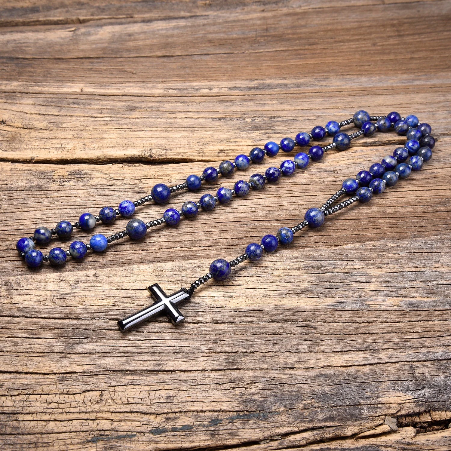 Blue Lapis Lazuli Rosary-ToShay.org