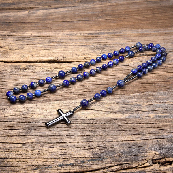 Blue Lapis Lazuli Rosary-ToShay.org