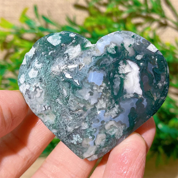 Green Moss Agate Heart-ToShay.org