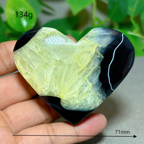Black Silk Agate Heart-ToShay.org