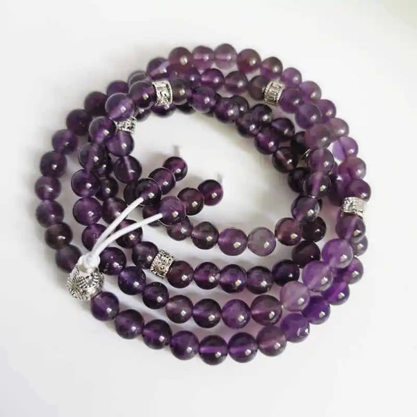 Purple Amethyst Bead Mala-ToShay.org