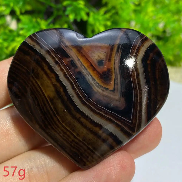 Black Agate Geode Heart-ToShay.org