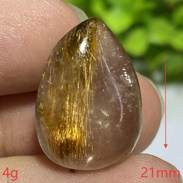 Gold Hair Rutilated Quartz Pendant-ToShay.org