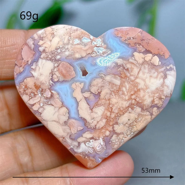 Orange Sakura Jasper Heart-ToShay.org