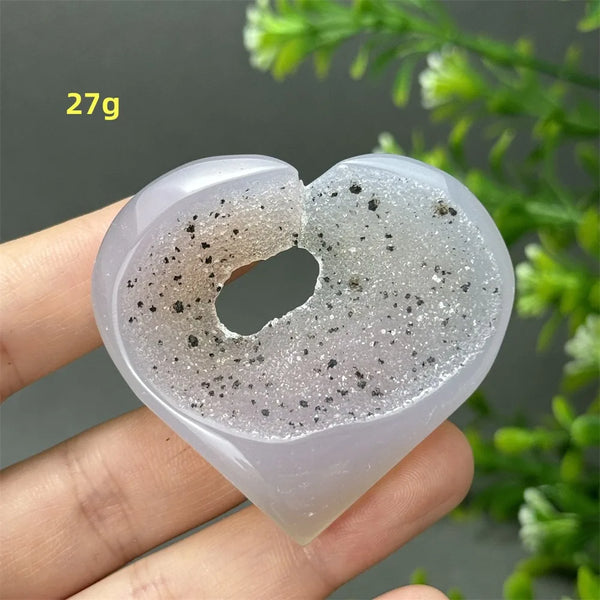 Grey Agate Geode Heart-ToShay.org
