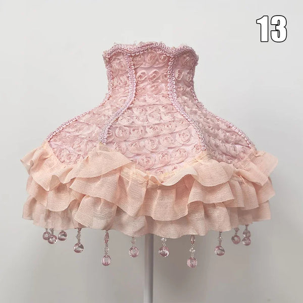 Beaded Lace Flower Lamp Shade-ToShay.org