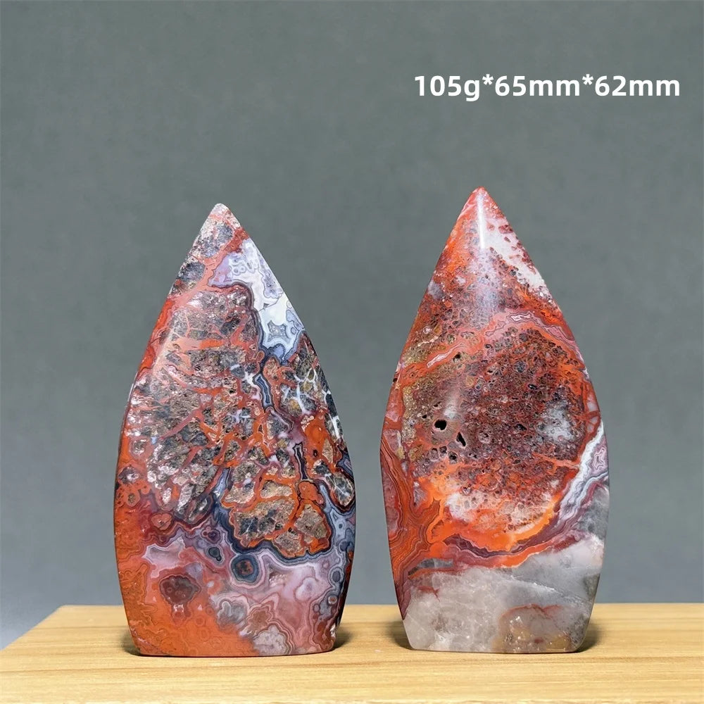 Red Lace Agate Torch-ToShay.org
