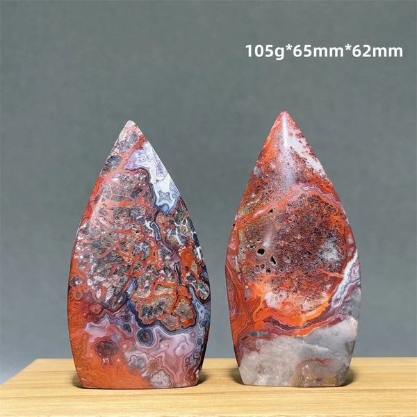 Red Lace Agate Torch-ToShay.org