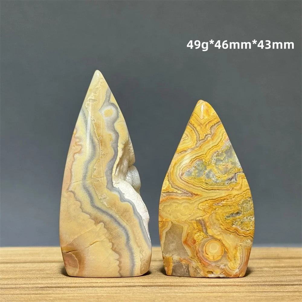 Yellow Crazy Agate Torch-ToShay.org