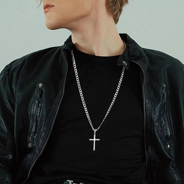 Silver Cross Necklace-ToShay.org