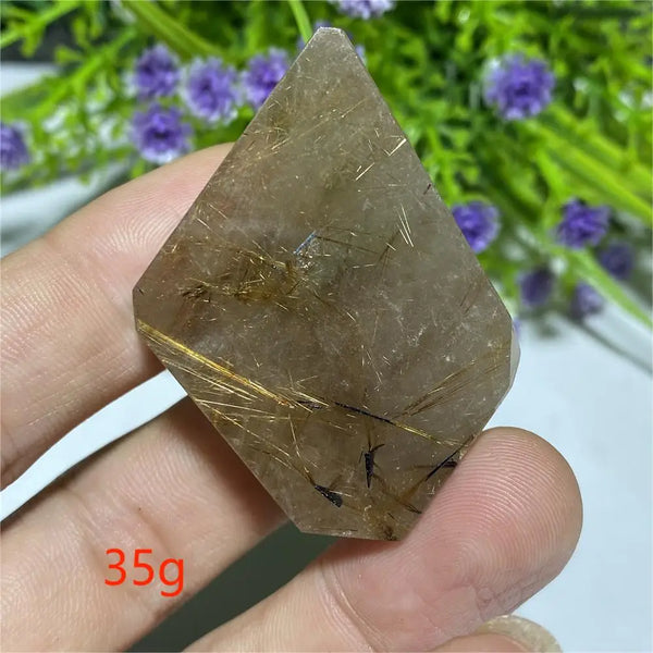 Gold Rutilated Hair Crystal-ToShay.org