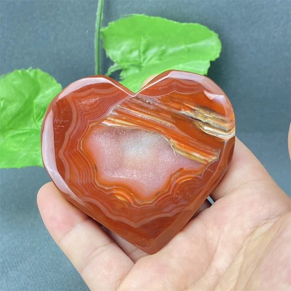 Red Agate Geode Heart-ToShay.org