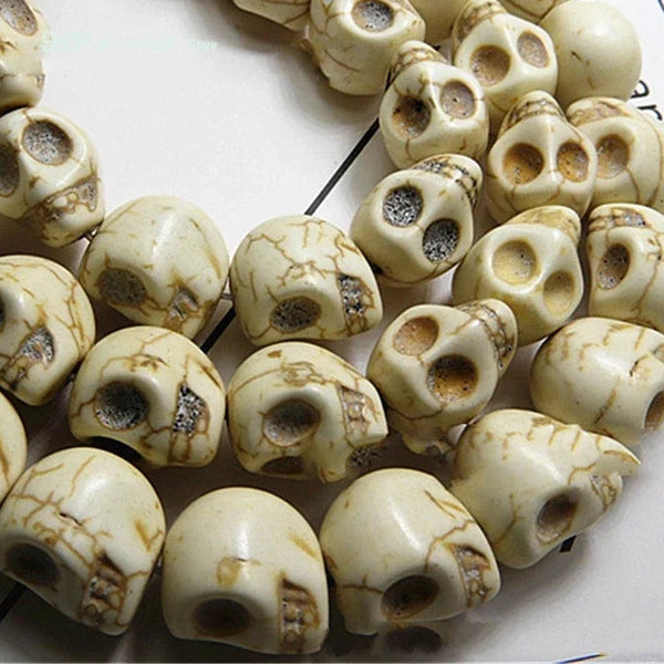 White Yak Bone Skull Mala-ToShay.org