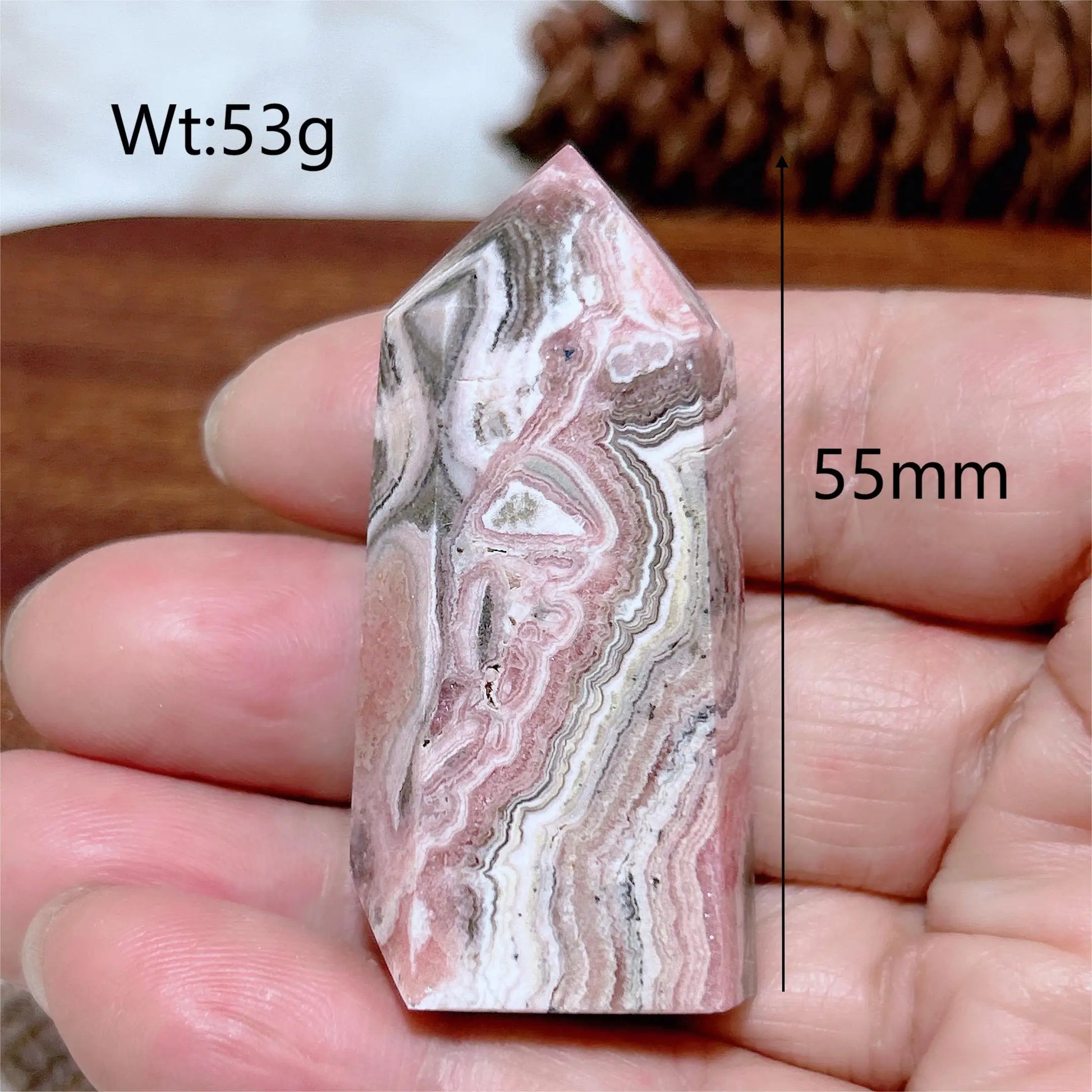 Pink Rhodochrosite Point-ToShay.org