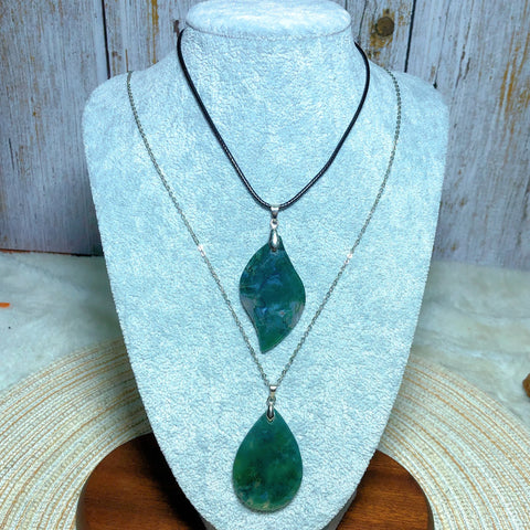 Green Moss Agate Pendant-ToShay.org