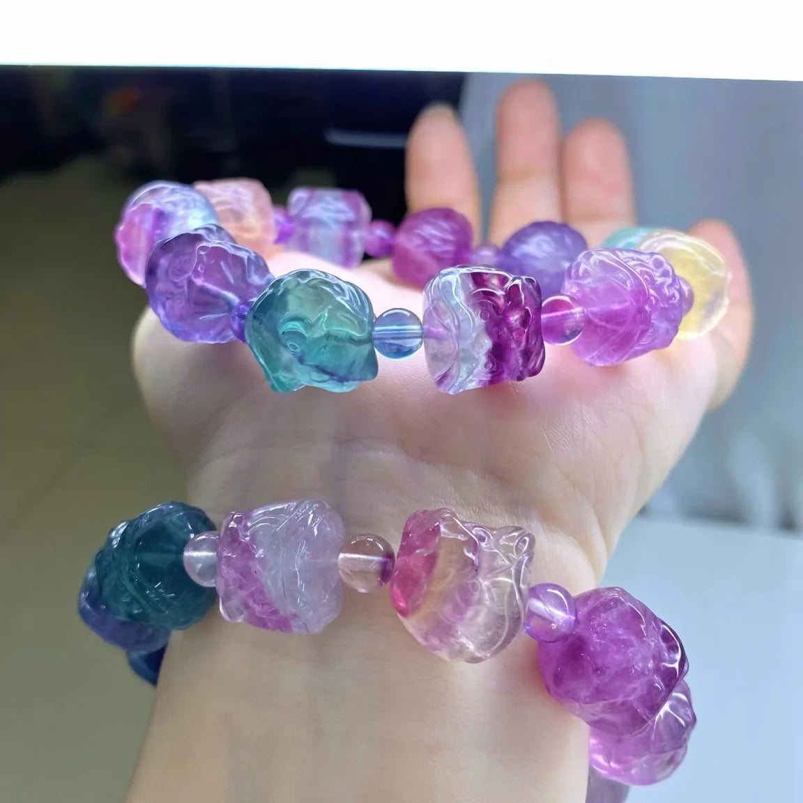 Rainbow Fluorite Figurines-ToShay.org