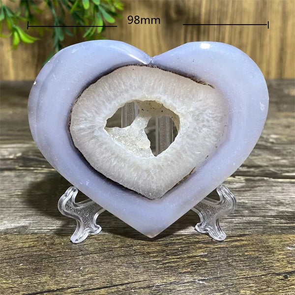 Grey Druzy Agate Heart-ToShay.org