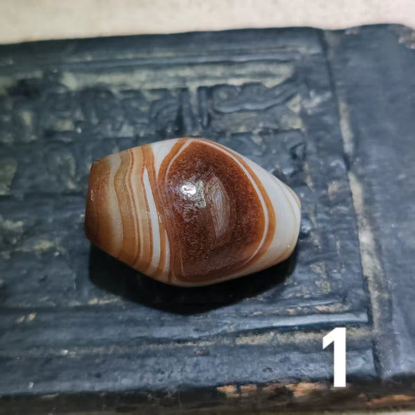 Tibetan Agate Dzi Bead-ToShay.org