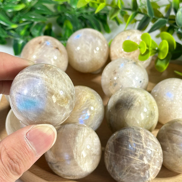 Rainbow Moonstone Ball-ToShay.org