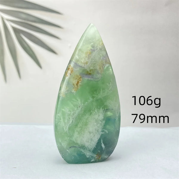 Green Feather Fluorite Torch-ToShay.org