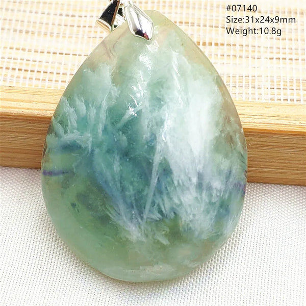 Green Blue Fluorite Pendant-ToShay.org