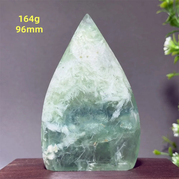 Green Feather Fluorite Torch-ToShay.org