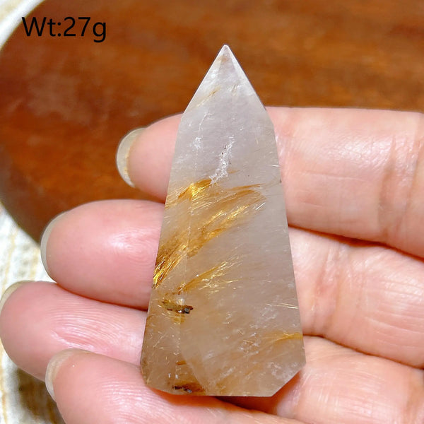 Gold Rutilated Crystal Point-ToShay.org