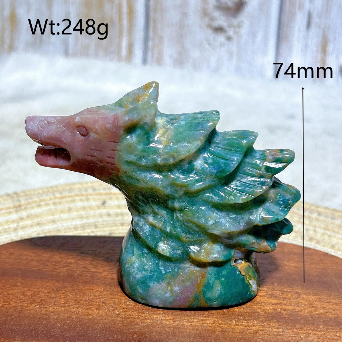 Ocean Jasper Wolf Head-ToShay.org