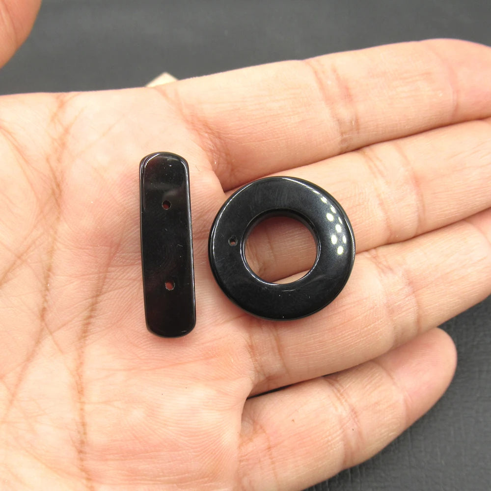 Black Onyx Agate Clasp-ToShay.org