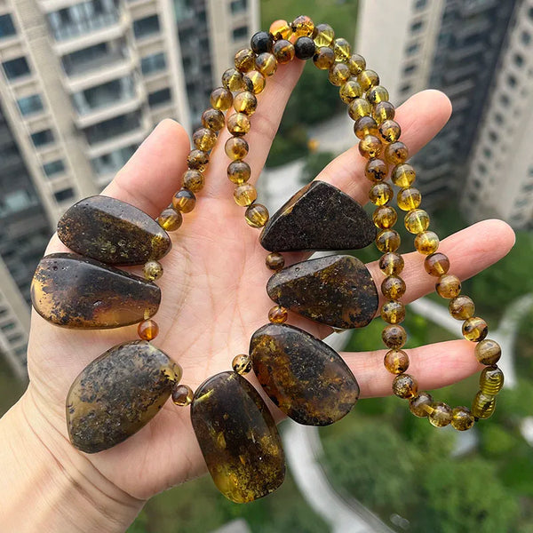 Yellow Amber Necklace-ToShay.org