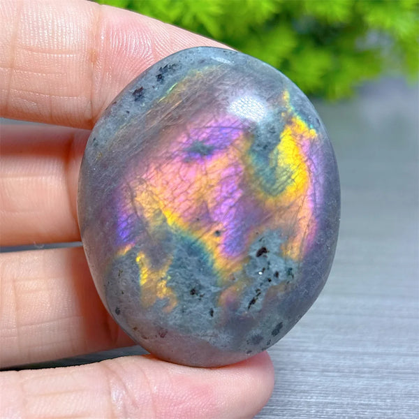 Purple Labradorite Palm Stone-ToShay.org