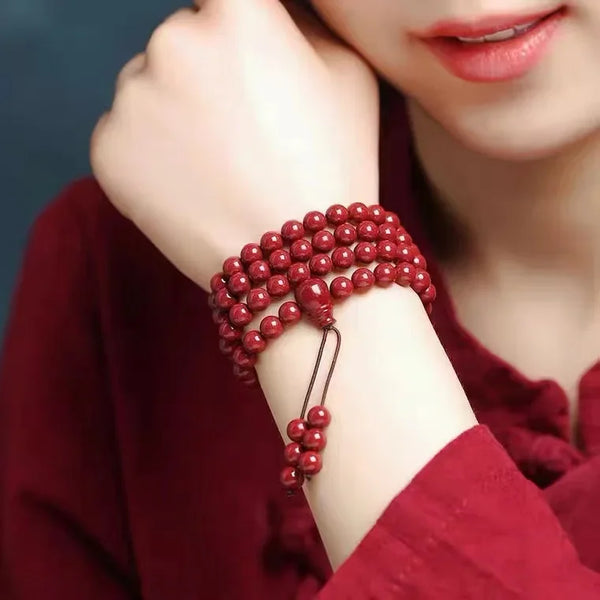 Red Cinnabar Buddha Beads-ToShay.org