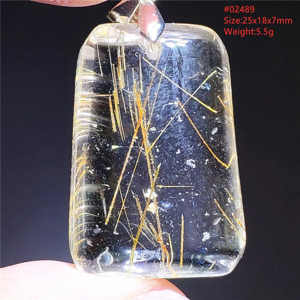 Gold Rutilated Quartz Pendant-ToShay.org