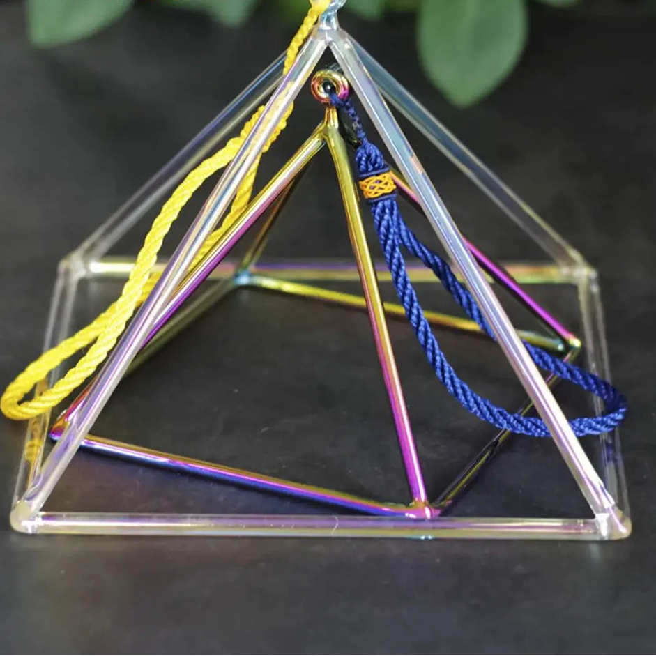 Clear Crystal Singing Pyramid-ToShay.org