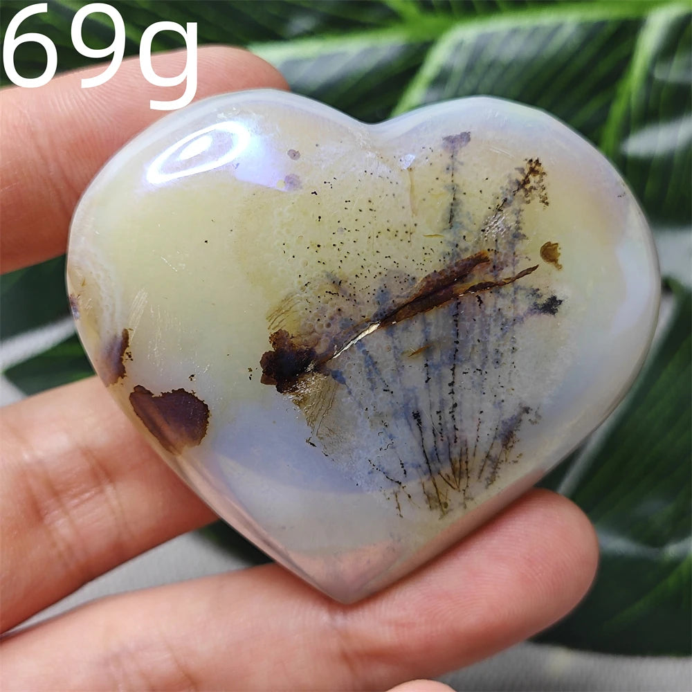 Yellow Tree Agate Heart-ToShay.org